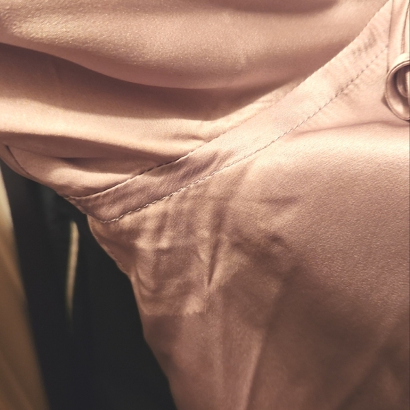 Vintage Prada 100% Silk Silk in Taupe, Size 44 or US Size 14 - Picture 7 of 11